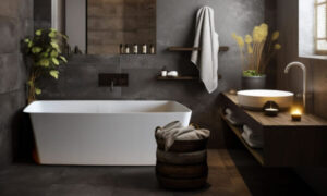 Cadă de baie QUADRIA 1600/650/500 mm (cu prea plin)