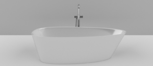 Cadă de baie MARINA SEMIOVALA 1550/650/450 mm (fără prea plin)