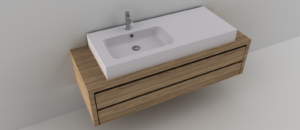 LAVOAR COMPOZIT, MODEL Nova Scatolato 1210x510x125, Pe blat, Cuvă stânga