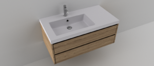 Lavoar compozit, Model Nexo, Pe mobilier, Cuvă stânga, 960x510x50