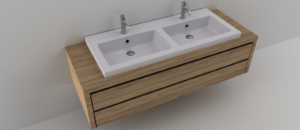 Lavoar compozit, Model Nexo, Incastrat, Cuvă dublă
