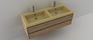 Lavoar compozit, Model Nexo, Pe mobilier, Cuvă dublă
