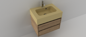 LAVOAR COMPOZIT, Model Cube, Pe mobilier, CUVĂ CENTRALA 605x434x120