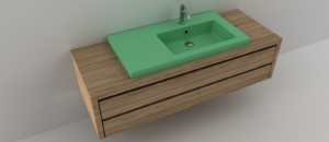 Lavoar compozit, Model Nexo, Incastrat, Cuvă dreapta, 960x510x50