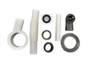 Kit pentru preaplin lavoare cu ghiera negru- lungime 258mm